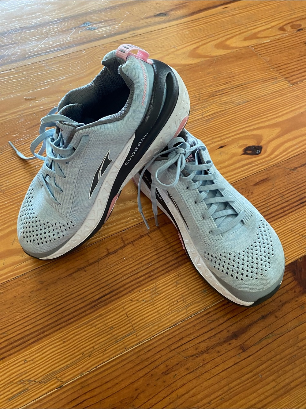 Altra Women's Pale Blue Running Shoes with Pink Accents
